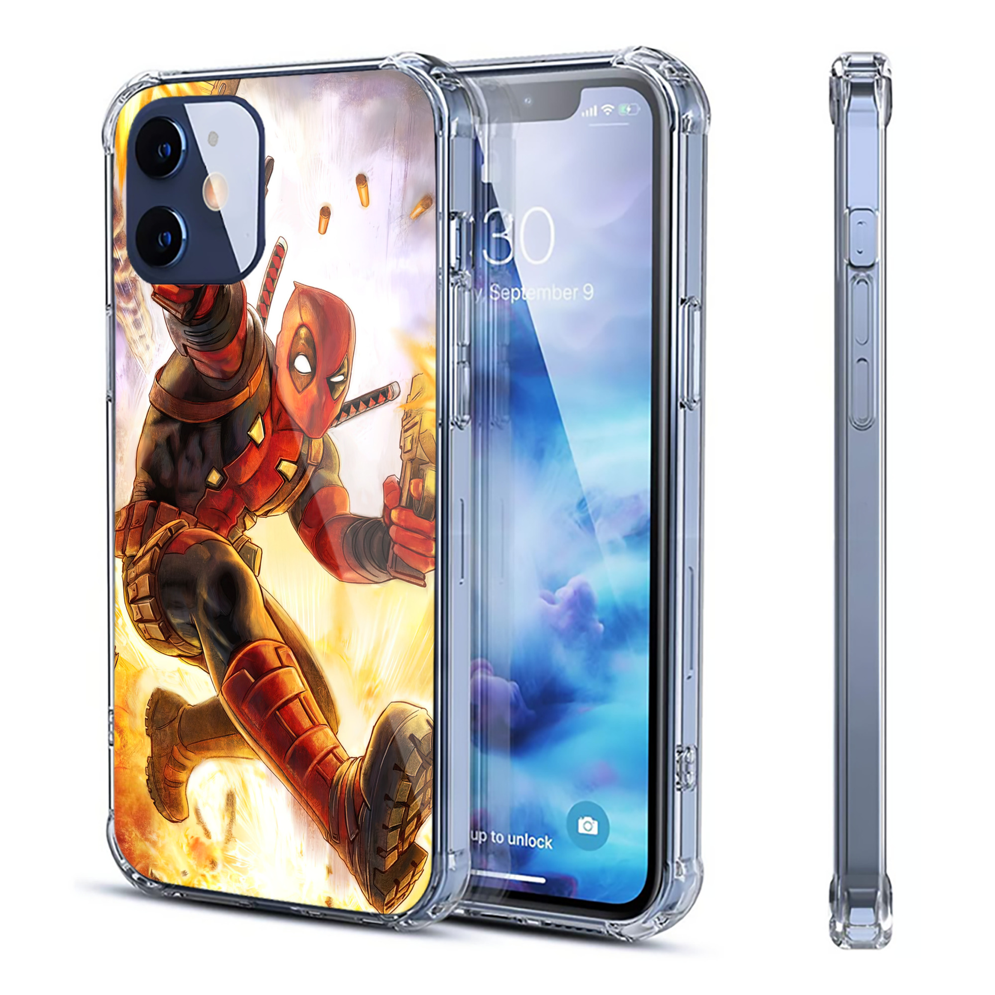 （画像用） Deadpool デッドプール 【iPhone 12シリーズ対応】透明スマホケース（クリアソフトケース）